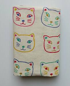  hand made * reversible library book@ cover * cat . owl 