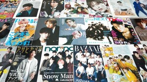 Snow Man 切り抜き 450P以上 2020年〜 岩本照 深澤辰哉 渡辺翔太 阿部亮平 宮舘涼太 佐久間大介 向井康二 目黒蓮 ラウール　