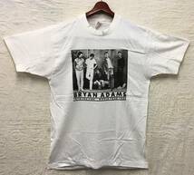 [デッドストック 希少 ビンテージ 80s USA製]BRYAN ADAMS 1988 WORLD TOUR TEE ブライアンアダムス ワールドツアー Tシャツ L ホワイト_画像1