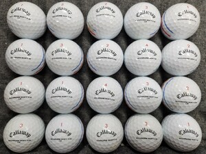 ロストボール 　Callaway キャロウェイ　CHROME SOFT/X/LS トリプルトラック【年式混合】ホワイト　20個