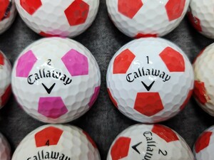 ロストボール 　Callaway キャロウェイ　CHROME SOFT/X TRUVIS 　レッド&ピンク　24個