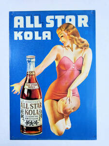 ★中古 送料込★ALL STAR KOLA サインプレート★アメリカン看板★