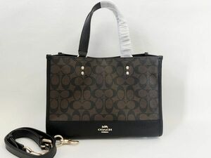 コーチ COACH トートバッグ ハンドバッグ レディース ショルダーバッグ 2WAY レザー アウトレット ブラック 保存袋付き 新品未使用