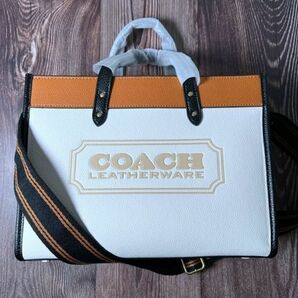 コーチ COACH アウトレット トートバッグ レディースバッグ フィールド トート 30 レザー ホワイト C0777 保存袋付き 新品未使用の画像1