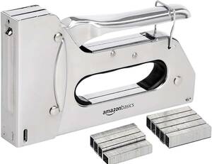  gun Amazon Basic staple gun 6-14mm high endurance 1 piece silver 