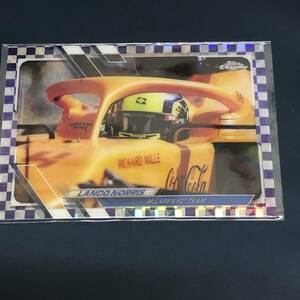 2021 Topps Chrome Formula 1 F1 Lando Norris McLaren F1 Purple Checker Flag Base パラレルカード 　/199枚限定 #22 