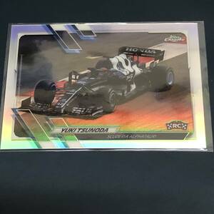 2021 Topps Chrome Formula 1 F1 角田裕毅　Yuki Tsunoda RC Scuderia AlphaTauri Refractor Base パラレルカード #109 