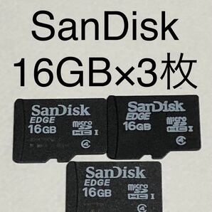 ●送料込●マイクロSDカード 週末クーポン土日月実質800円 sandisk サンディスク 16GB 3枚 (2GB/4GB/8GB/32GB/64GB/Panasonic/BUFFALO/東芝の画像1