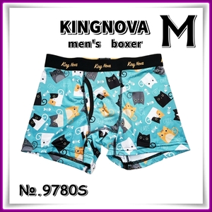 men's【Mサイズ】◆新品◆KINGNOVA◆メンズ ボクサーパンツ 前開き＜ねこ２＞◆9780S　Aya