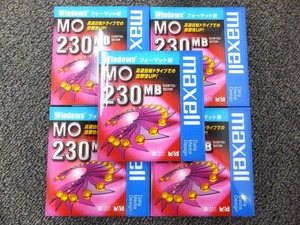 [ unused * unopened ] data for 3.5 type MO 230MB Windows format MA-M230.WIN.B1P ×5 sheets pack 