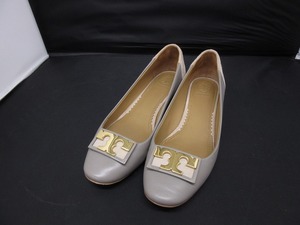 トリーバーチ TORY BURCH ローヒールパンプス レザー スエード US6(23.0cm) レディース GRAY HERON/LIGHT 58320