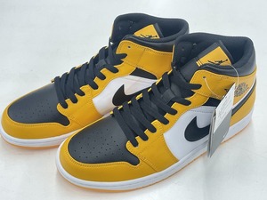 ナイキ NIKE 【新品同様】AIR JORDAN1 MID 29.0ｃｍ イエロー ブラック ホワイト 554724-701