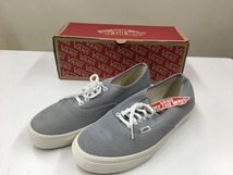 【未使用】 バンズ VANS 【未使用品】VANS オーセンティックレザー サイズ27.5cm グレー VN-0W4NDO6_画像1