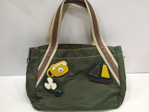 プラダ PRADA プラダ ナイロントート オリーブ ピンズ付き B2990M