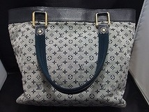 ルイヴィトン LOUIS VUITTON M92675 ルシーユGM モノグラムミニ トートバッグ ショルダーバッグ ブルー ゴールド金具_画像1