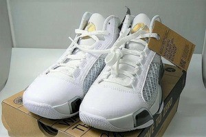 【未使用】 ナイキ NIKE J AIR JORDAN 38 FIBA エアジョーダン ジュニア レディース スニーカー ホワイト、グレー系 FN8277 100