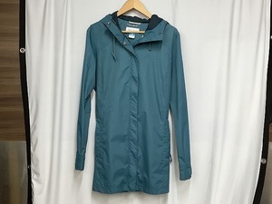 コロンビア Columbia オムニシールド レディース トレンチコート Lサイズ 青緑