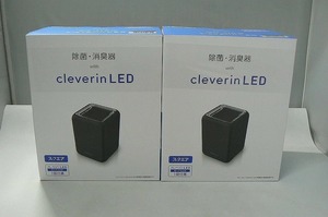 【未使用】 ドウシシャ DOSHISHA クレベリン LED 除菌 消臭器 空気清浄 スクエアタイプ デスク ２個セット ブラック UGLC-1062