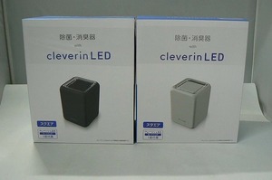 【未使用】 ドウシシャ DOSHISHA クレベリン LED 除菌 消臭器 空気清浄 スクエアタイプ ２個セット ブラック・ホワイト UGLC-1062