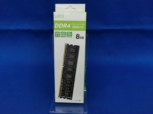 【未使用】 リーダーメディアテクノ LAZOS デスクトップパソコン用メモリ DDR4 8GB L-D4D8G