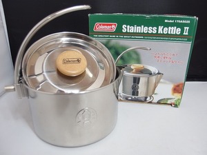 コールマン Coleman Stainless Kettle Ⅱ ステンレスケトル2 1.1L 箱付き キャンプ用品 アウトドア 170A5025