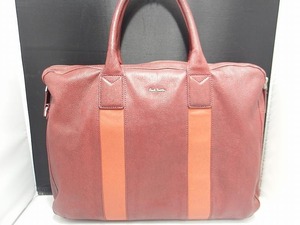 ポールスミス Paul Smith ポールスミス レザー トートバッグ ショルダーバッグ 2WAYバッグ ワインレッド