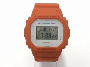 カシオ CASIO G-SHOCK/腕時計/デジタル オレンジ・文字盤/ホワイト DW-5600M