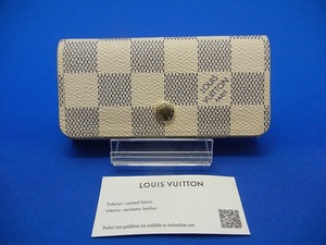 ルイ・ヴィトン LOUIS VUITTON ミュルティクレ4 三つ折り4連キーケース LV鍵カバー イニシャル入り ダミエアズール N60386