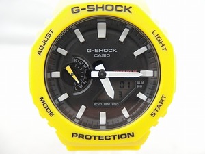 カシオ CASIO G-SHOCK/ANALOG-DIGITAL 腕時計 黄色 GA-2100-9AJF