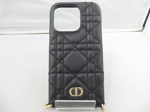  Christian * Dior Christian Dior Dior Caro iPhone 14Pro цепь есть чёрный черный S5178UWHC_M900