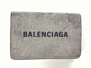 バレンシアガ BALENCIAGA 二つ折り財布 シルバー