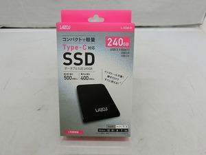  limited time sale [ unused ] Leader media Techno LAZOS portable SSD 240GB L-S240-B