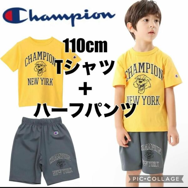 110cm Champion チャンピオン Tシャツ ハーフパンツ キッズ 上下