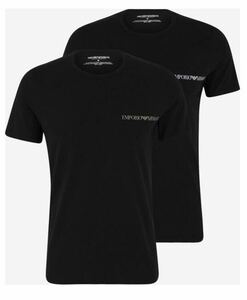 エンポリオアルマーニ　2枚組　Tシャツ　インナーTシャツ　アルマーニ　Mサイズ　EMPORIO ARMANI ベーシックモデル　黒2枚