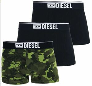 残りわずか　DIESEL 3枚セット ボクサーパンツ ボクサーブリーフ ローライズボクサー アンダーウェア 下着　M ディーゼル　カモフラ