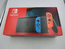 【現状/通電動作確認済】任天堂 Nintendo Switch 本体 ニンテンドー スイッチ バッテリー強化版 ネオンブルー/ネオンレッド 1FA-T80-4MA506_画像1