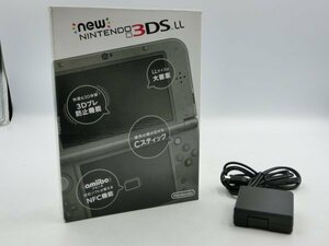 【中古現状品・通電動作確認済】 任天堂 ニンテンドー new 3DS LL 本体 メタリックブラック ACアダプター付 ZA3A-LP-4MA520