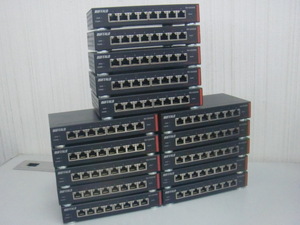 ☆15台セット！BUFFALO 8-Port Gigabit Switch BS-GS2008！(MID-2714)「80サイズ」☆