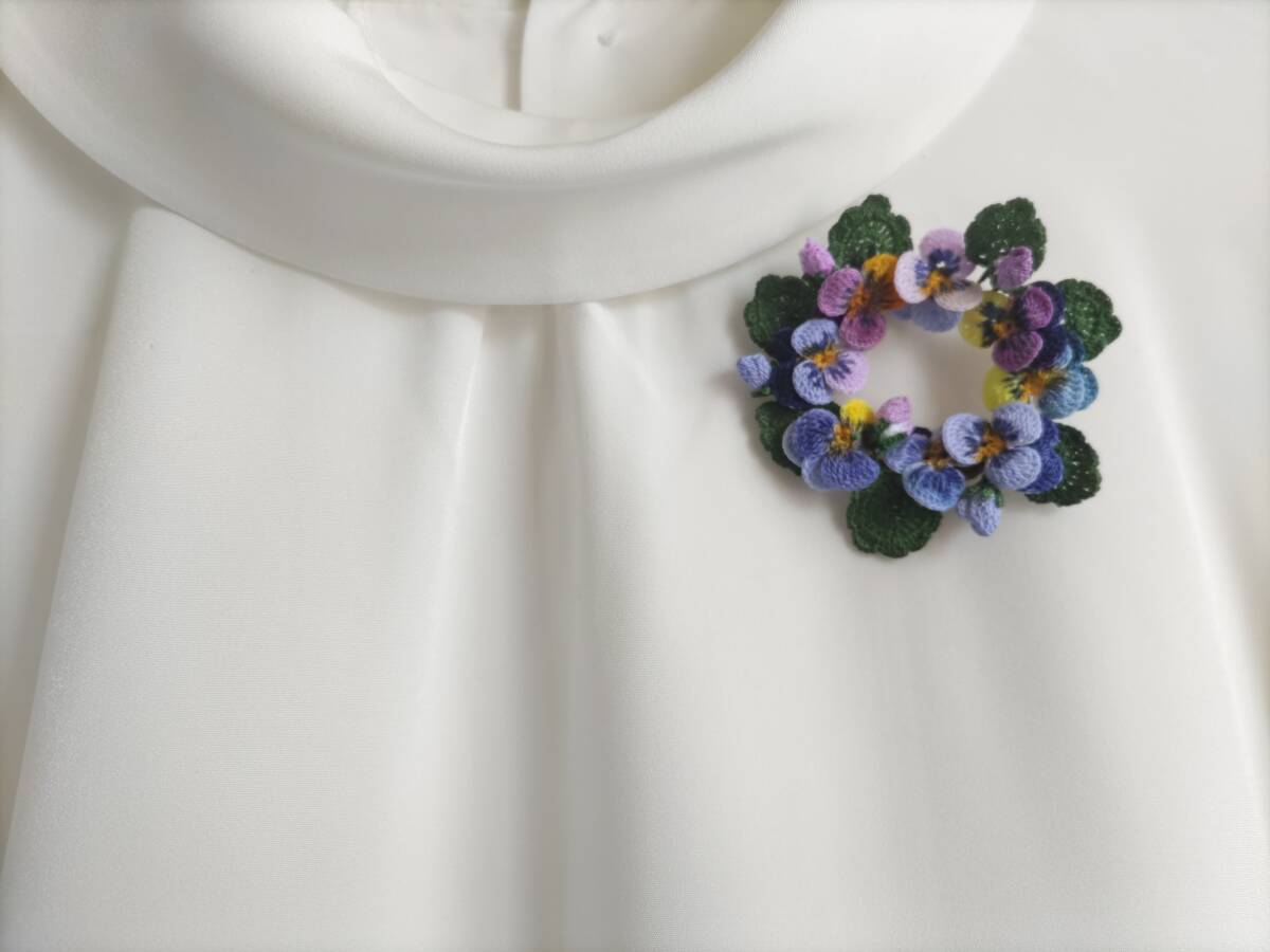 Handmade lacework★Pansy★Wreath corsage☆Brooch★*.｡☆:*･ﾟ♪, ladies accessories, corsage, others