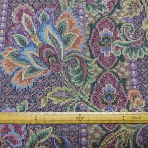 新着・ゴブランタッチの花縞柄（A）ジャガード織り多色使い No.3751の画像3