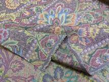 新着・ゴブランタッチの花縞柄（A）ジャガード織り多色使い　No.3751_画像1
