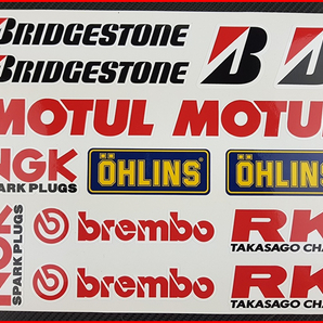 NGK Bridgestone MOTUL brembo OHLINS BS ブリジストン ステッカー S270