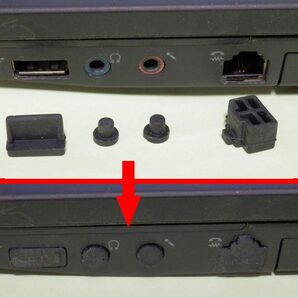 [送料63円～] PC用の防塵キャップ 16個セット 黒 シリコン / USBポート コネクター 充電口 プラグ 保護 ダストカバーの画像4