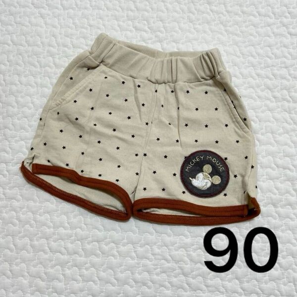 【size 90】Disney ミッキー キッズ 子供服ショートパンツ