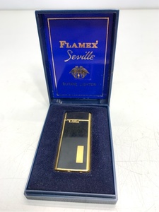 当時物　ライター　FLAMEX　ブラック　ゴールド　昭和レトロ　アンティーク　ヴィンテージ 6100 00