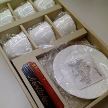 Noritake コーヒー碗皿 カップ＆ソーサー6客セット ボーンチャイナ ホワイト【未使用】_画像1