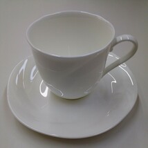 Noritake コーヒー碗皿 カップ＆ソーサー6客セット ボーンチャイナ ホワイト【未使用】_画像2
