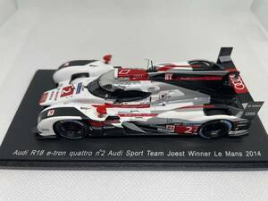 Spark 1/43 2014 ル・マン Audi Sport Team Joest(アウディ) Audi R18 e-tron quattro(Winner) M.Fassler - A.Lotterer - B.Treluyer