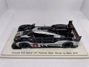 Spark 1/43 2016 ル・マン Porsche Team(ポルシェ) Porsche 919 Hybrid(Winner) R.Dumas - N.Jani - M.Lieb