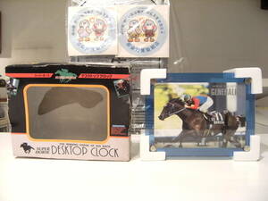 非売品★未使用★90年代★当時物 SEGA セガ 製品★競馬 GENERALIST MEMORIAL CLOCK ジェネラリスト メモリアル クロック 時計★競走馬 馬